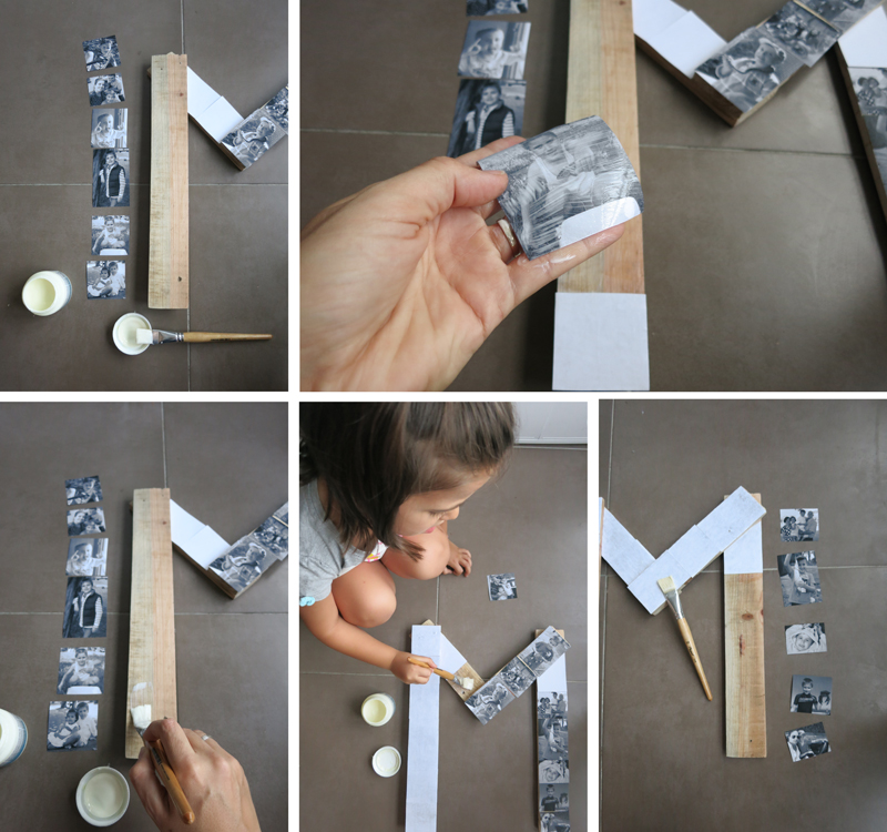DEF Deco - Decorar en familia: Diy letra de madera con fotos3