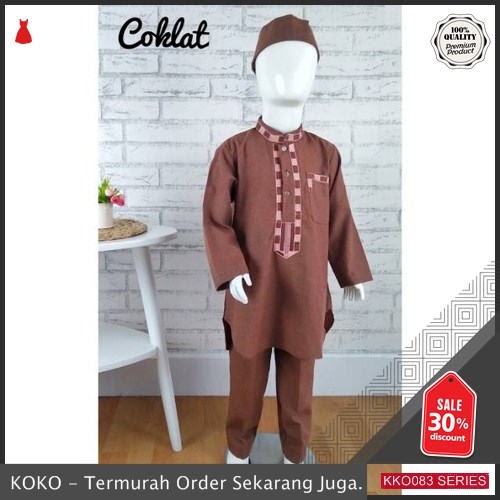 KKO83 RFT834 Setelan Baju Koko Derin Pakistan Untuk Anak 5 Per 7 Tahun BMGShop