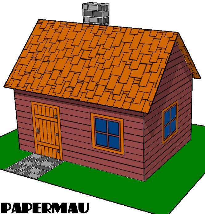 PAPERMAU: Minecraft - Village Library Paper Model With Interior