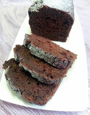 plumcake con cacao e barbabietola