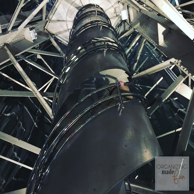 Stairs up to the crown in the Statue of Liberty