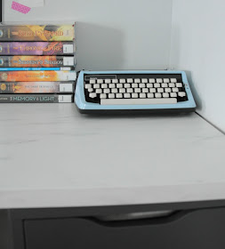 Vintage turquoise typewriter