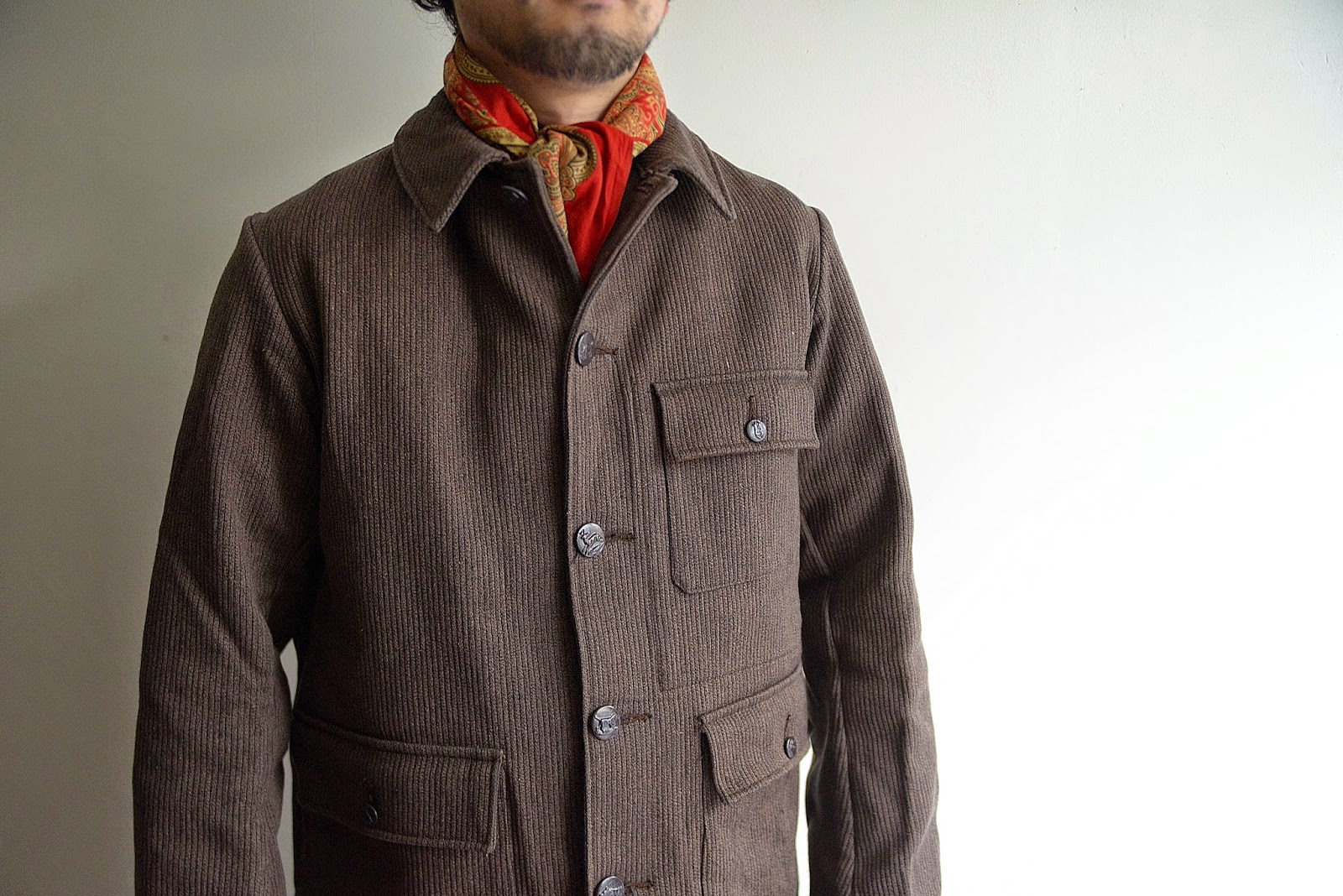 encore: 1940s cotton pique hunting jacket "dead stock"
