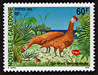 Sylviornis+neocaledoniae,+New+Caledonia+stamp
