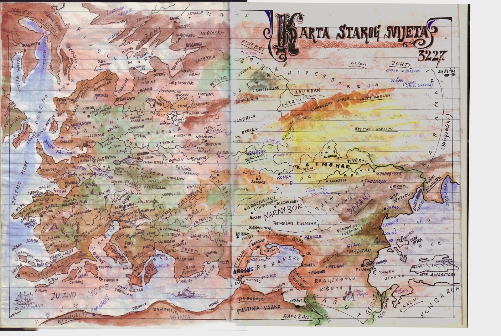 karta starog svijeta Sagranijski Ljetopis  dodaci: Karta starog svijeta karta starog svijeta