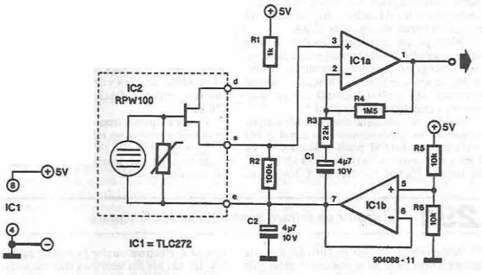 Proximity Detector Using TLC272 - Electronics Circuit Projects and