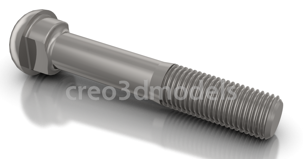 3D CAD Model For PTC Creo: Болт Для Рельсовых Стыков ГОСТ 11530.