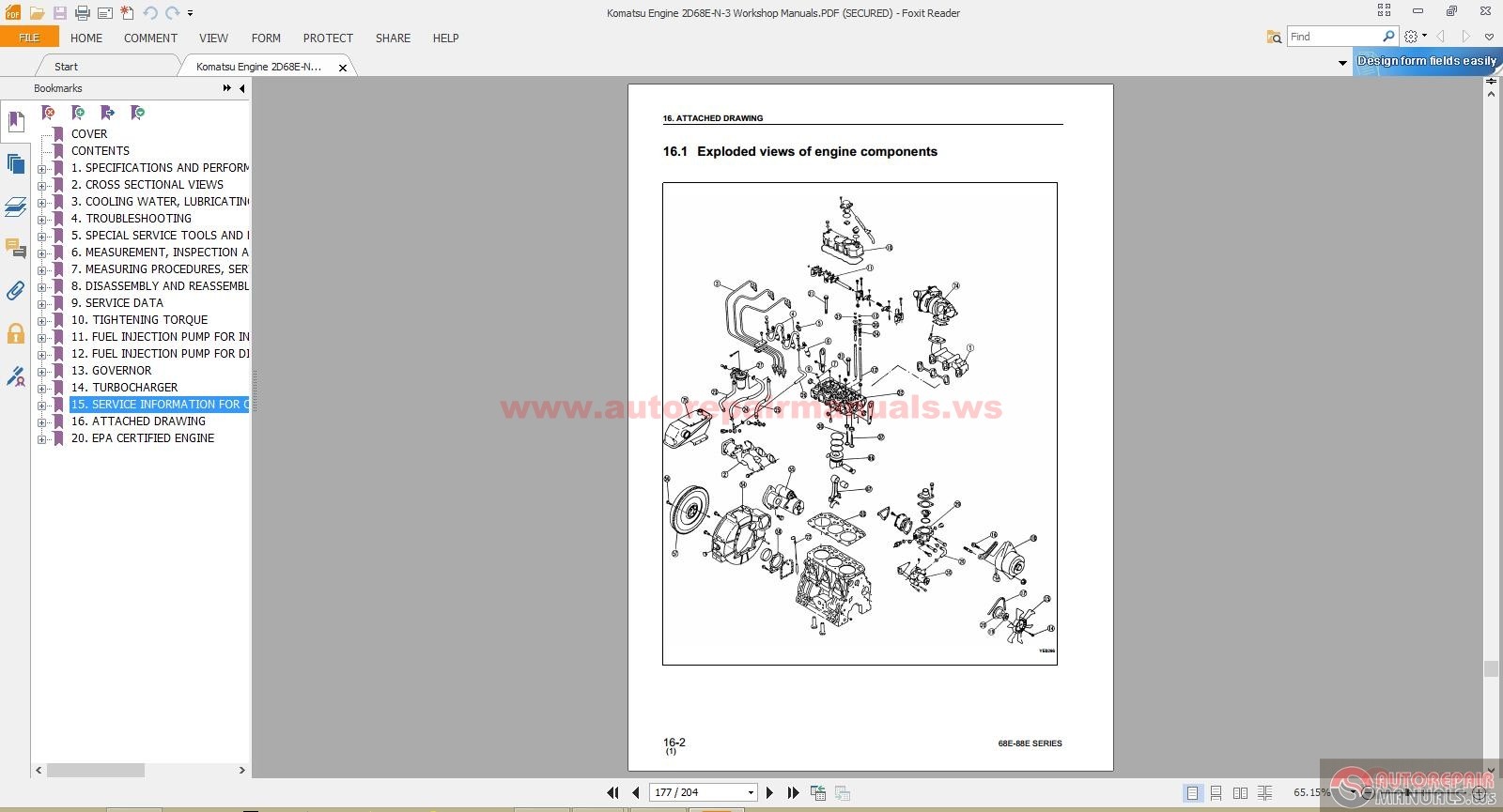 Komatsu Engine Workshop Manuals Full Download