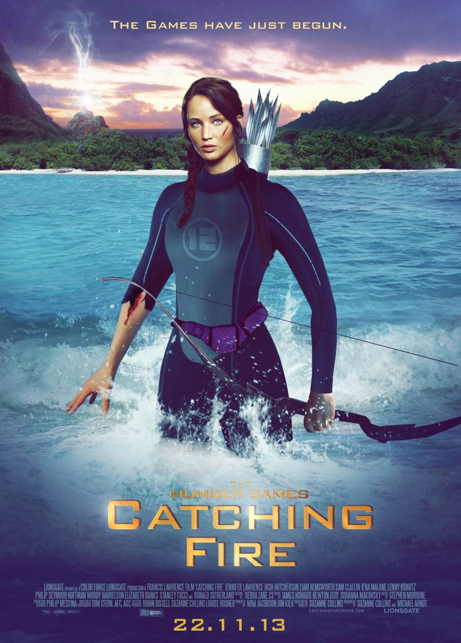 Hunger Games Catching Fire poster movieloversreviews.filminspector.com