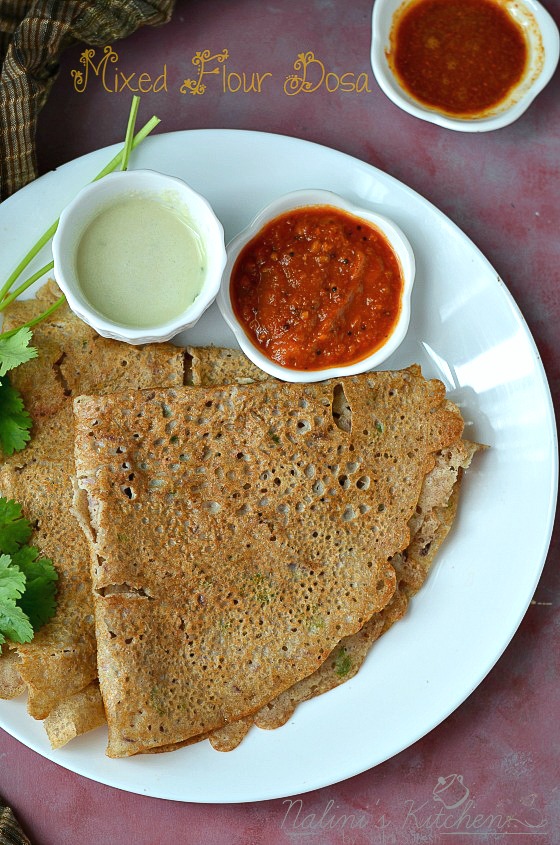 Instant Multi grain Dosa / Karacha Maavu Dosai /Mixed Flour Dosa
