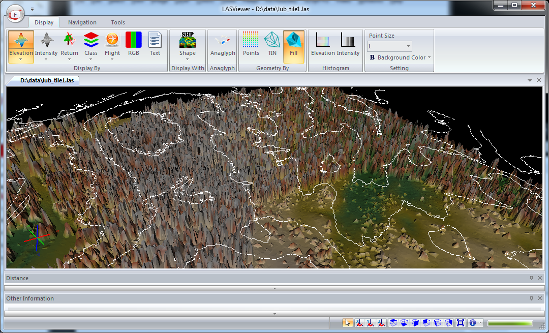 dominoc925: Free 30 day trial LiDAR LAS Viewer from GeoKno