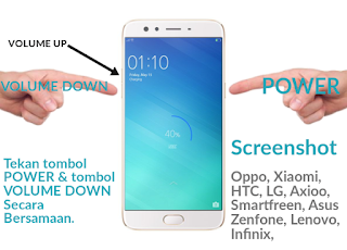Cara mudah melakukan screenshot layar utama hp oppo dan hp tipe lainnya