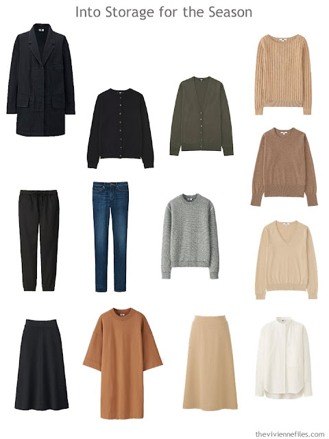 cool-weather garments to go into storage for the summer cool-weather garments to go into storage for the summer