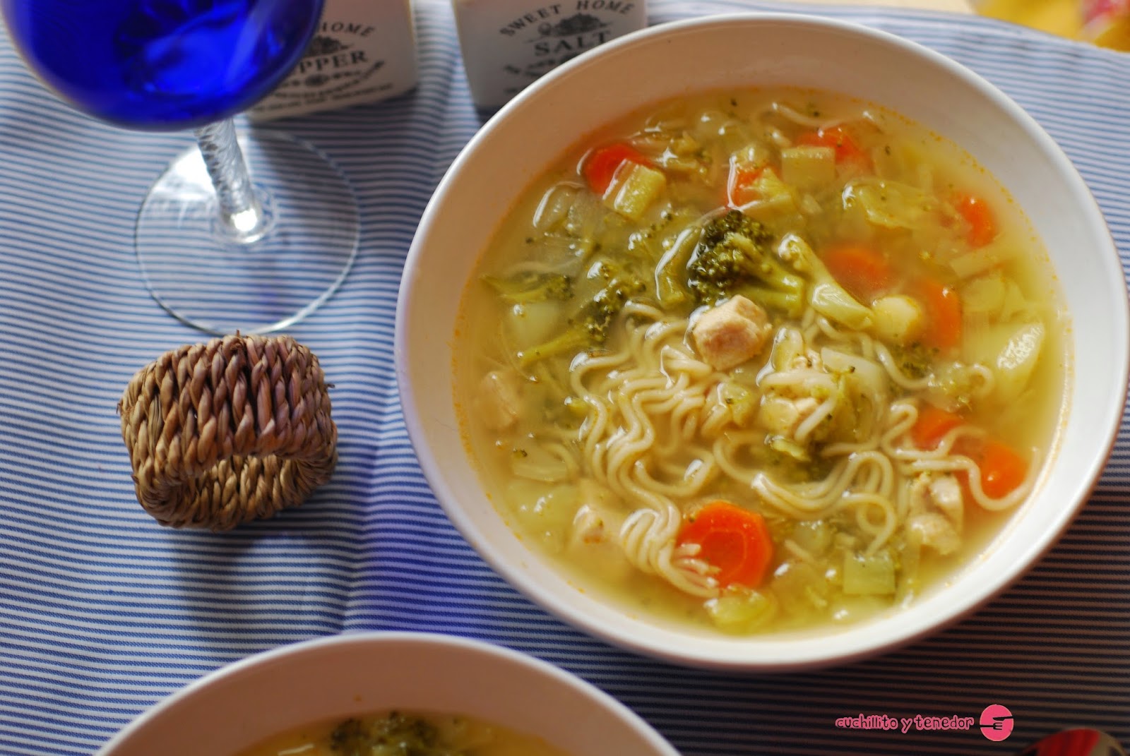 Sopa De Fideos Chinos Con Pollo Y Verduras Noticias de Pollo
