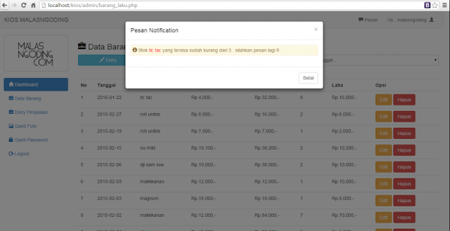 Aplikasi Penjualan Dengan PHP Dan Mysql Free Untuk Pembelajaran Aplikasi Penjualan Dengan PHP Dan Mysql Free Untuk Pembelajaran