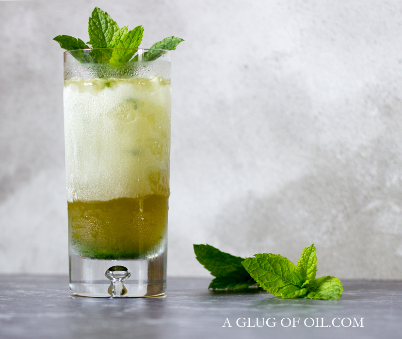 Mint Julep in a tall bubble glass