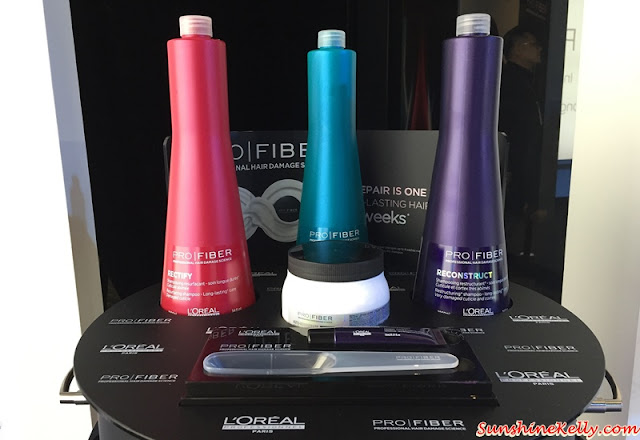 L’Oreal Professionnel, Pro Fiber, Rectify, Restore, Reconstructs, Initiated in Salon, Reactivated at Home, hair damage control