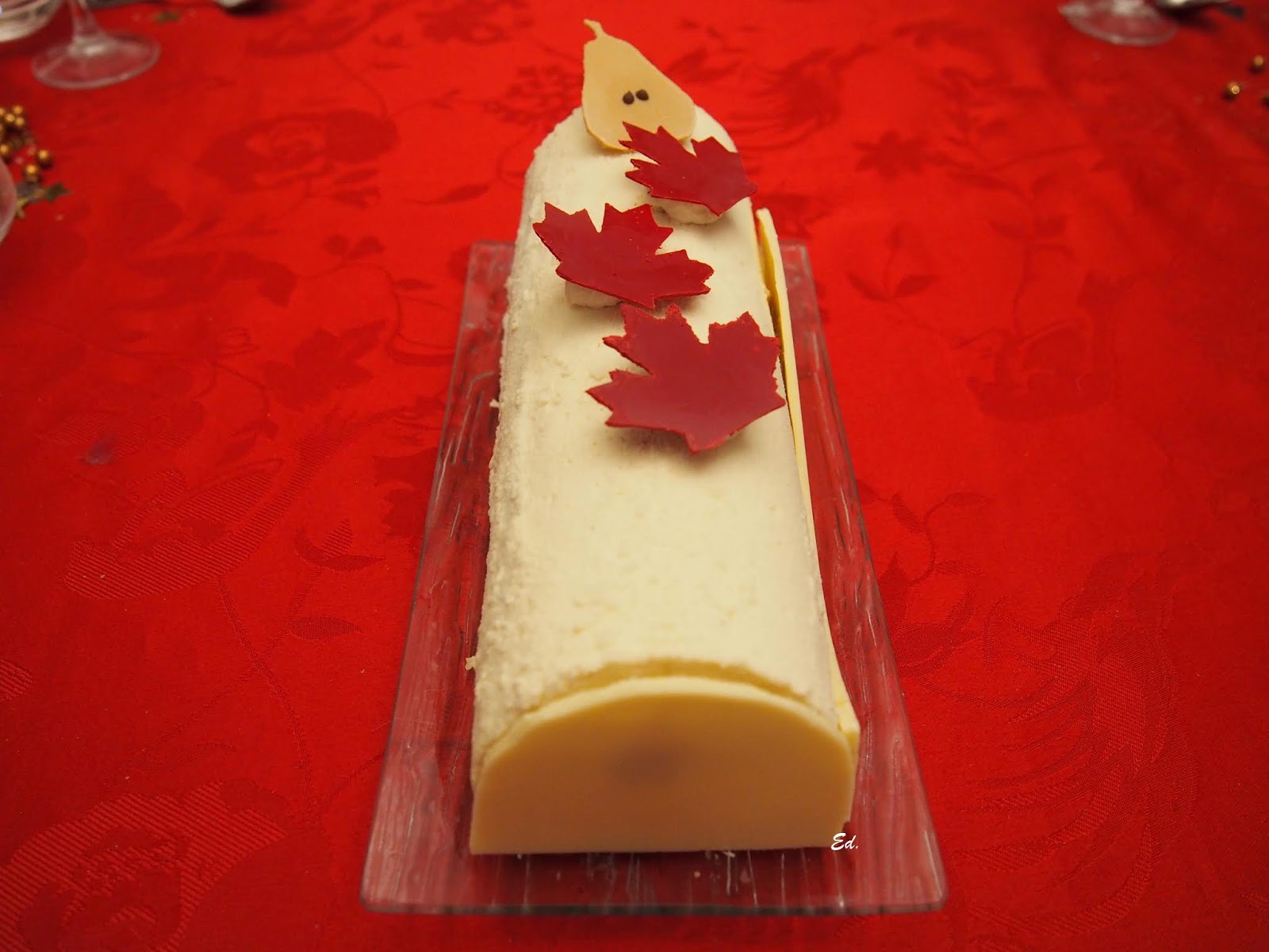 Bûche La Canadienne de Pascal Lac (érable, poire, caramel