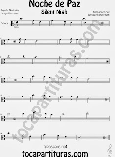 Christmas Song SILENT NIGH Sheet Music for Viola Music Scores