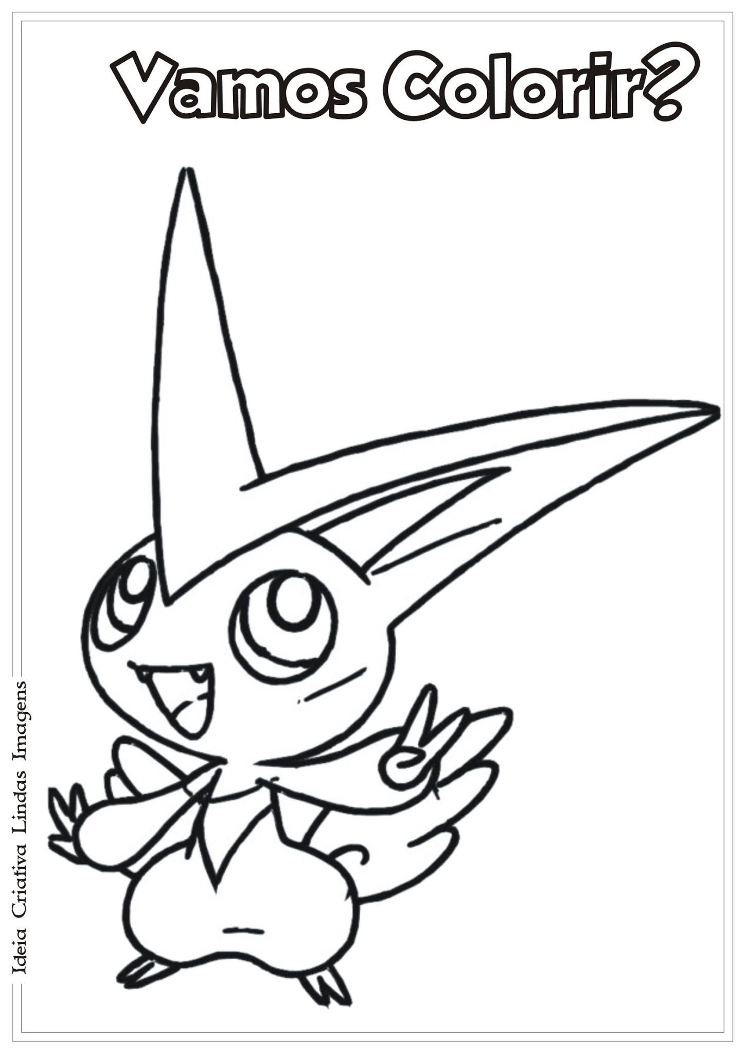 Desenho para colorir Pokémon Halloween : Pikachu Bruxa 1