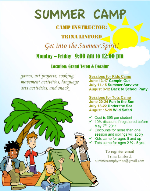 Summer Camp Flyer Template Free