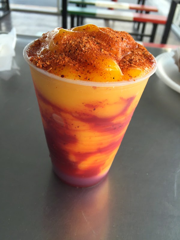 Mango smoothie at El Guero Canelo in Tucson