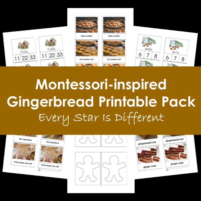 Montessori-inspired Gingerbread Printable Pack