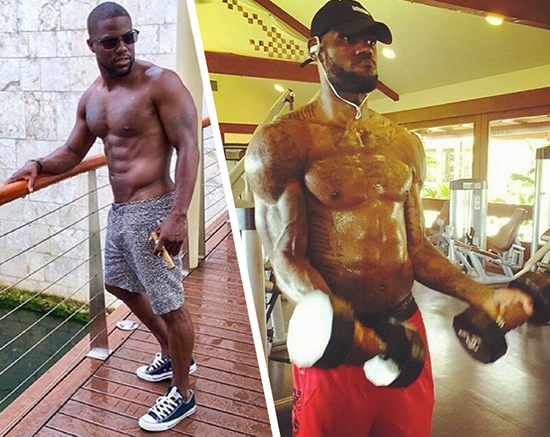 kevin hart lebron james Forbes highest earning black actor & athlete of 2016 put their hot bodies on display