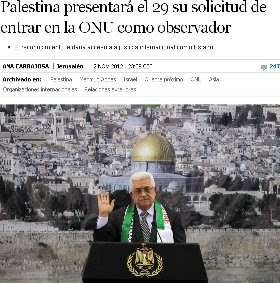 Palestina presentará el 29 su solicitud de entrar en la ONU como observador.