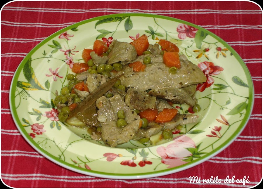 Solomillo de cerdo con verduras