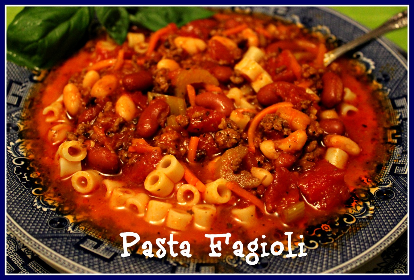 Sweet Tea and Cornbread Pasta Fagioli...a delicious Italian soup just