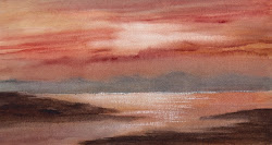sunset ocean watercolor lurssen watercolors jean painting
