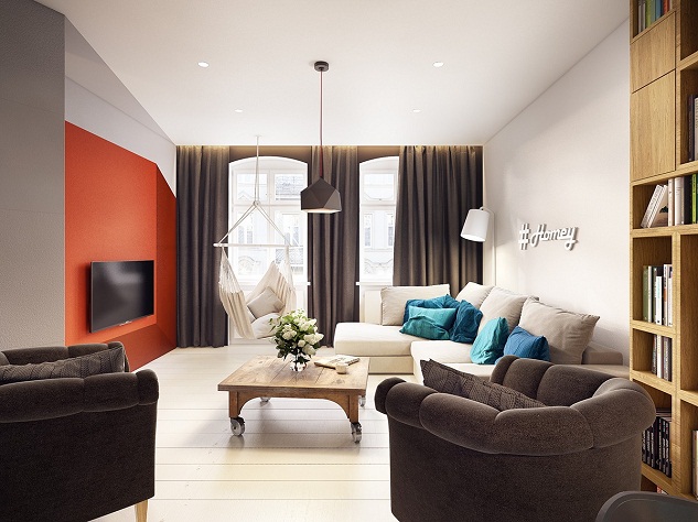 This Is Modern Apartment Decor Ideas With Bold Geometric Colors ... This Is Modern Apartment Decor Ideas With Bold Geometric Colors ...