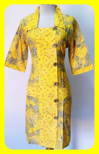 Update model baju  batik  wanita  terbaru  warna warni