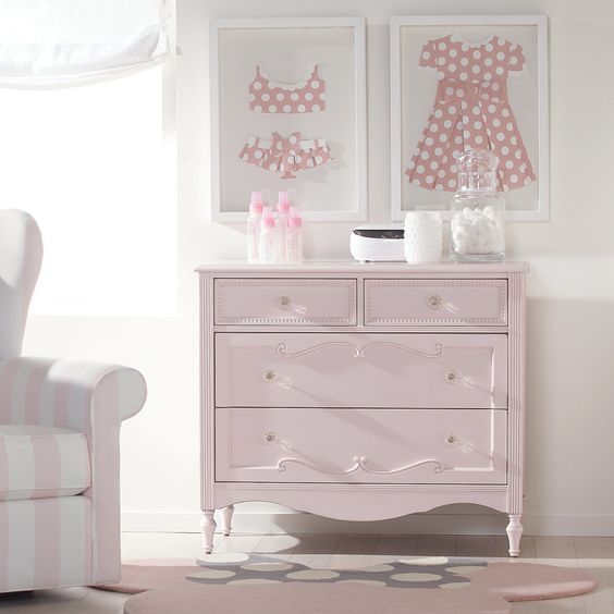 Adorable Pink Nursery Dresser Designs For Your Baby