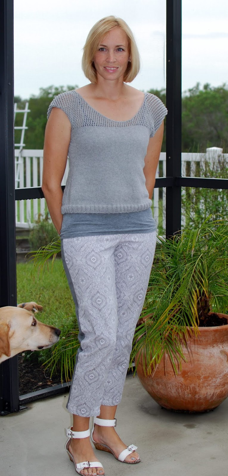 SouthShore Handmade Scoopnecked Cap Sleeve Lattice Top