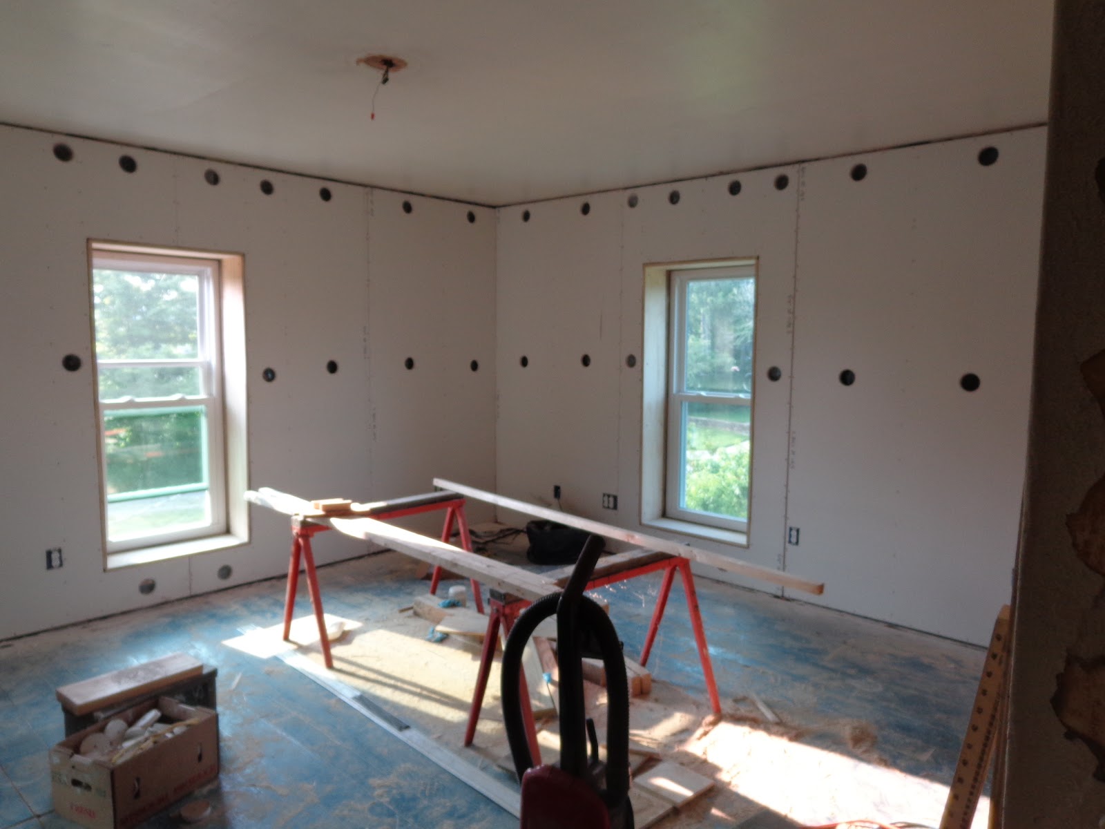 Super Insulated Efficient Farmhouse Drywall