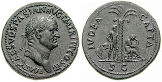 "Sestertius - Vespasiano - Iudaea Capta-RIC 0424" by Classical Numismatic Group, Inc. http://www.cngcoins.com. Licensed under CC BY-SA 3.0 via Wikimedia Commons - http://commons.wikimedia.org/wiki/File:Sestertius_-_Vespasiano_-_Iudaea_Capta-RIC_0424.jpg#/media/File:Sestertius_-_Vespasiano_-_Iudaea_Capta-RIC_0424.jpg