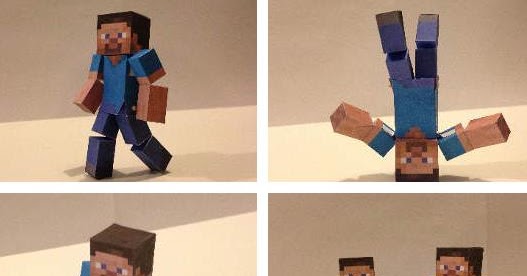 Steve Minecraft Paper Craft Model