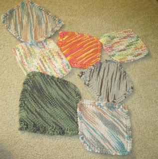 knitted corner to corner wash cloths