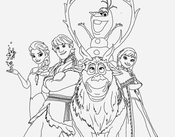 Sketsa Mewarnai Gambar Frozen Dunia Putra Putri Anna