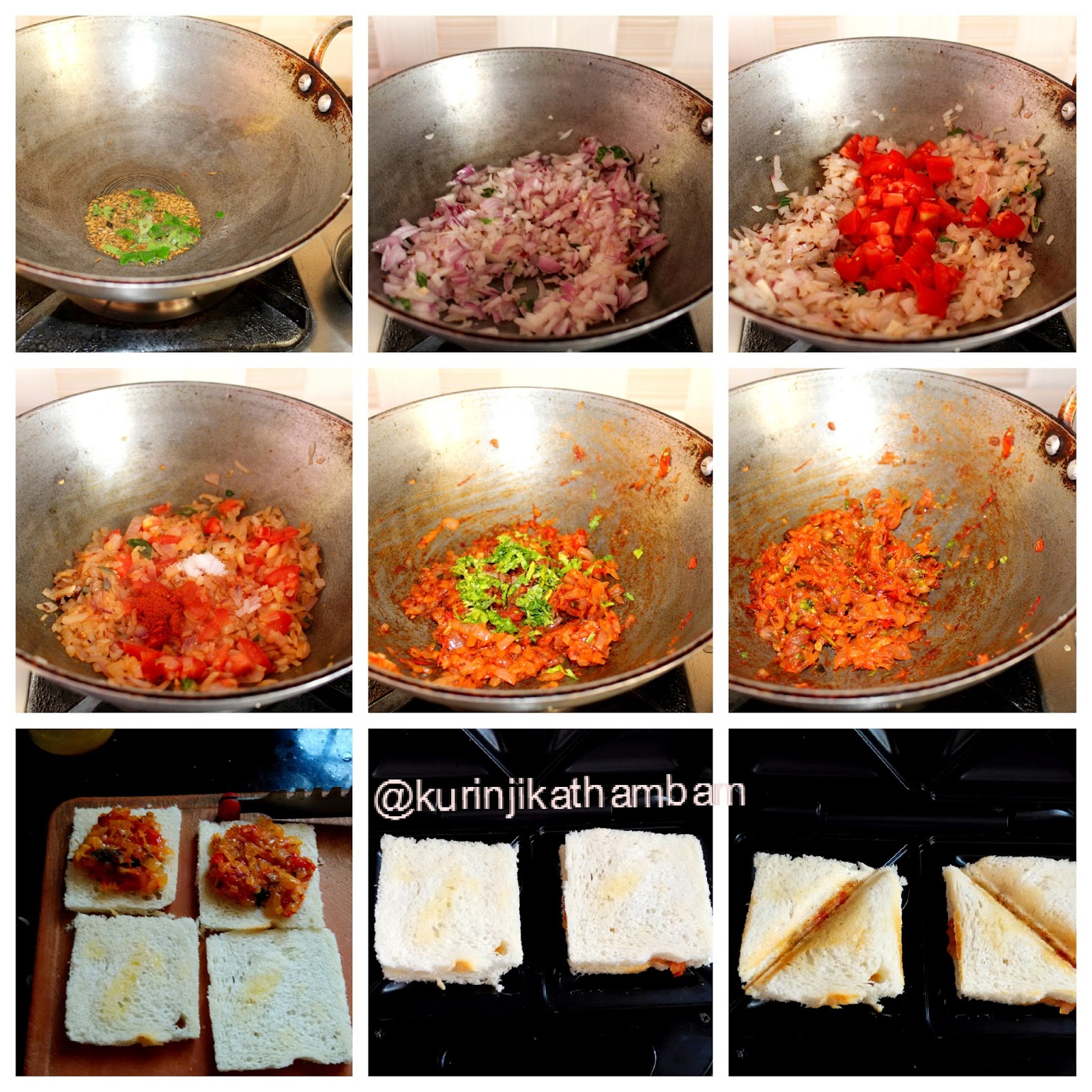 Onion Tomato Bread Sandwich Bread Recipes Kurinji Kathambam