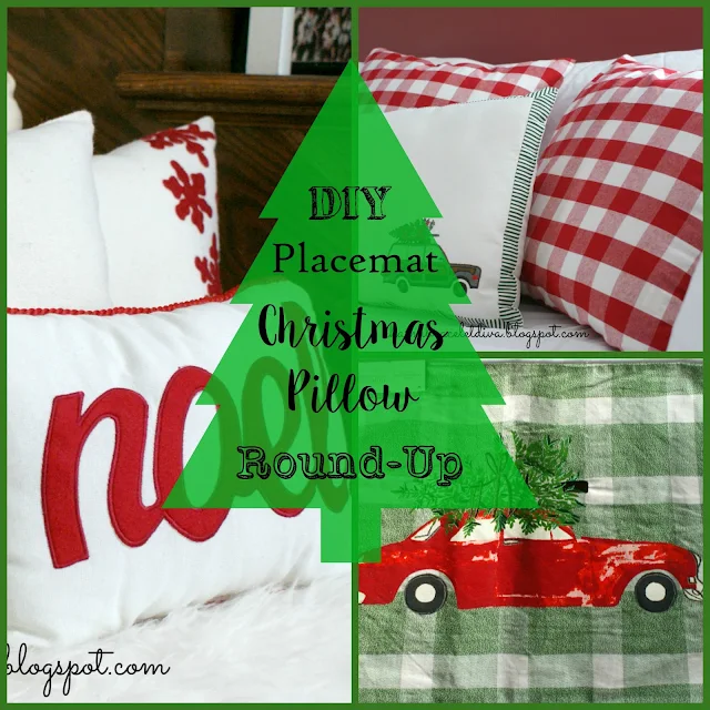 DIY Placemat Christmas Pillow Round-Up
