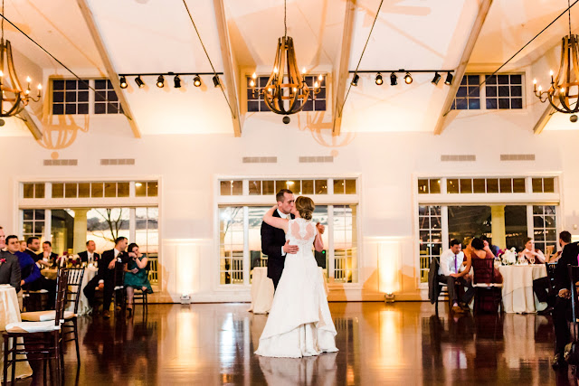 A nautical winter wedding with a spectacular sunset at the Chesapeake Bay Beach Club by Heather Ryan Photography