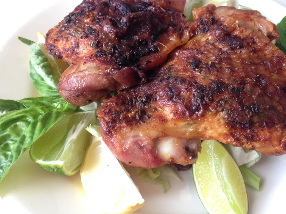 Island Indian Food Turkey thighs with Herb Butter and Cajun Seasoning