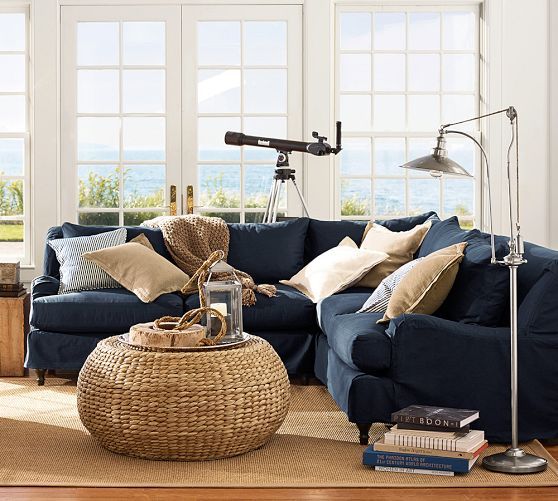 Darby Home Co Denim Box Cushion Loveseat Slipcover & Reviews | Wayfair
