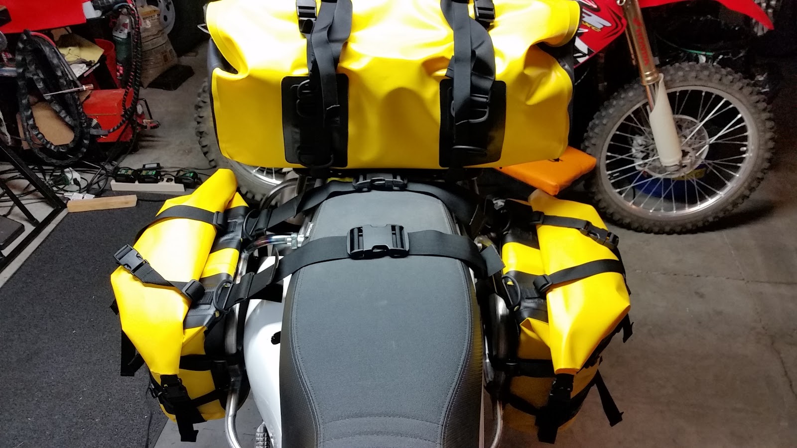 Custom Fabrication Projects by W.R. Suzuki DR650 Racks for soft bags