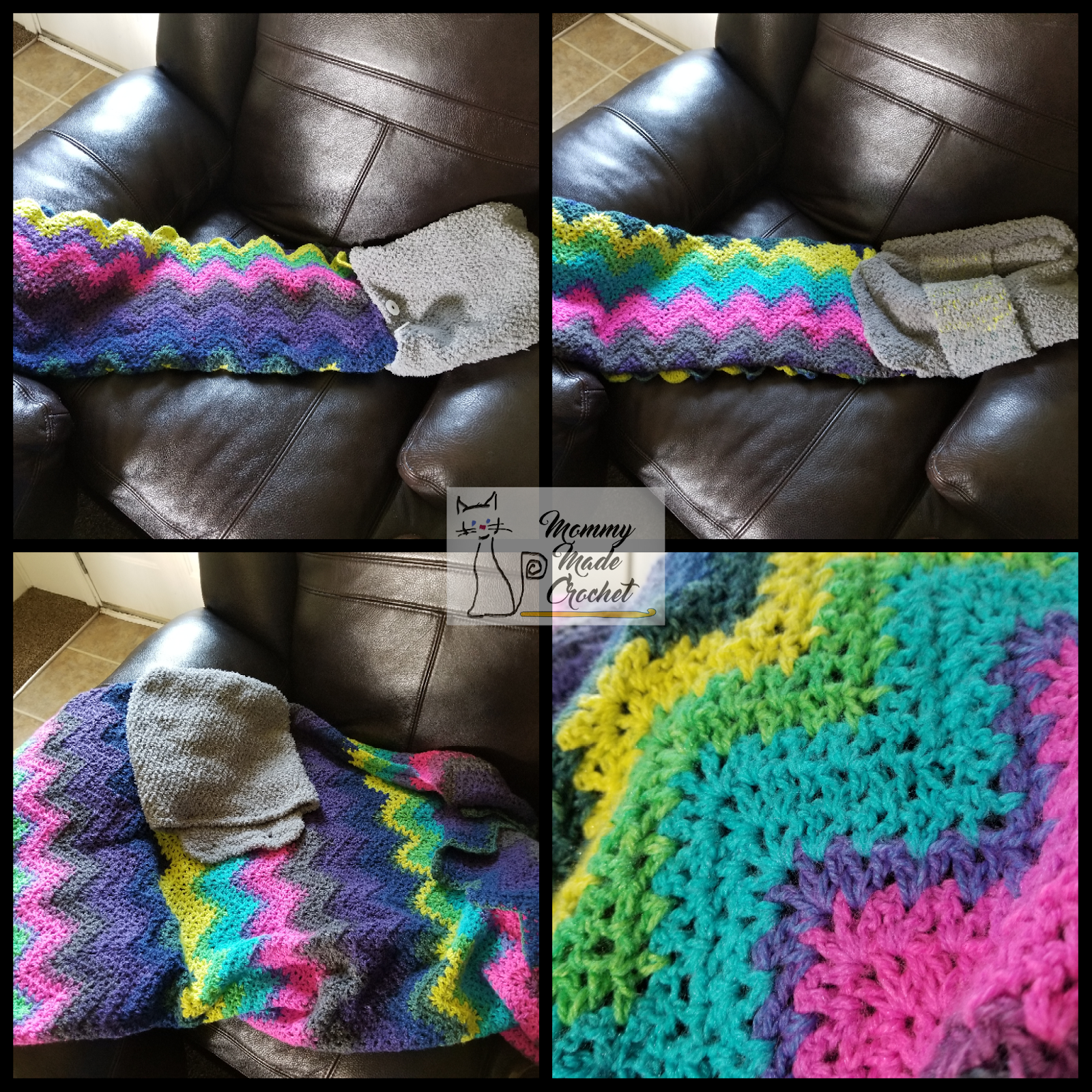 Mommy Made Crochet Convertible Travel Pillow Blanket Free