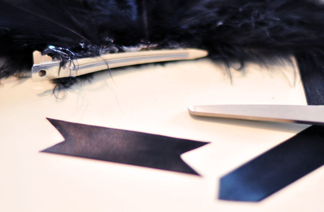DIY Feather Faux Hawk, Black Feather Headdress