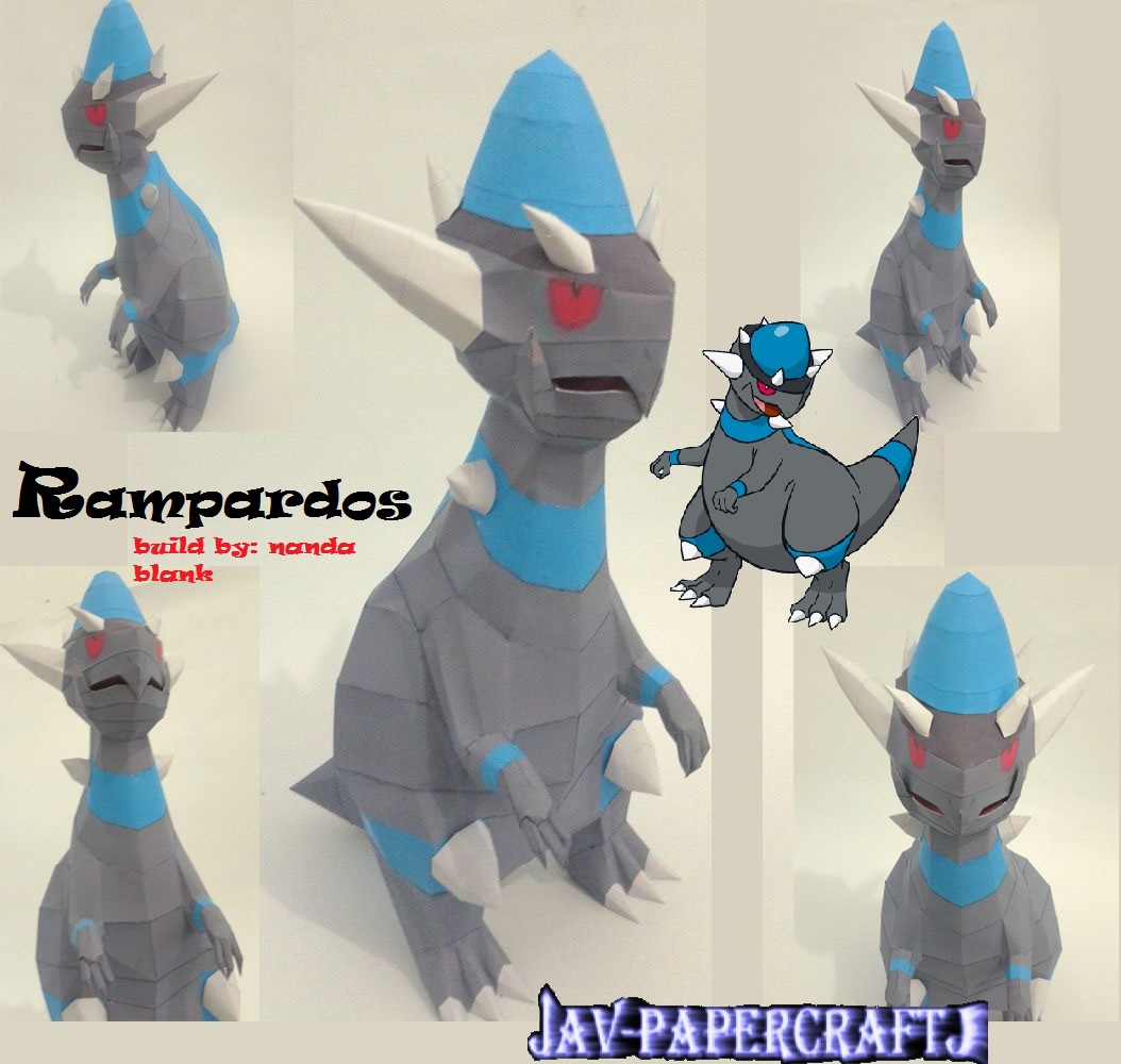 Pokemon Rampardos Papercraft